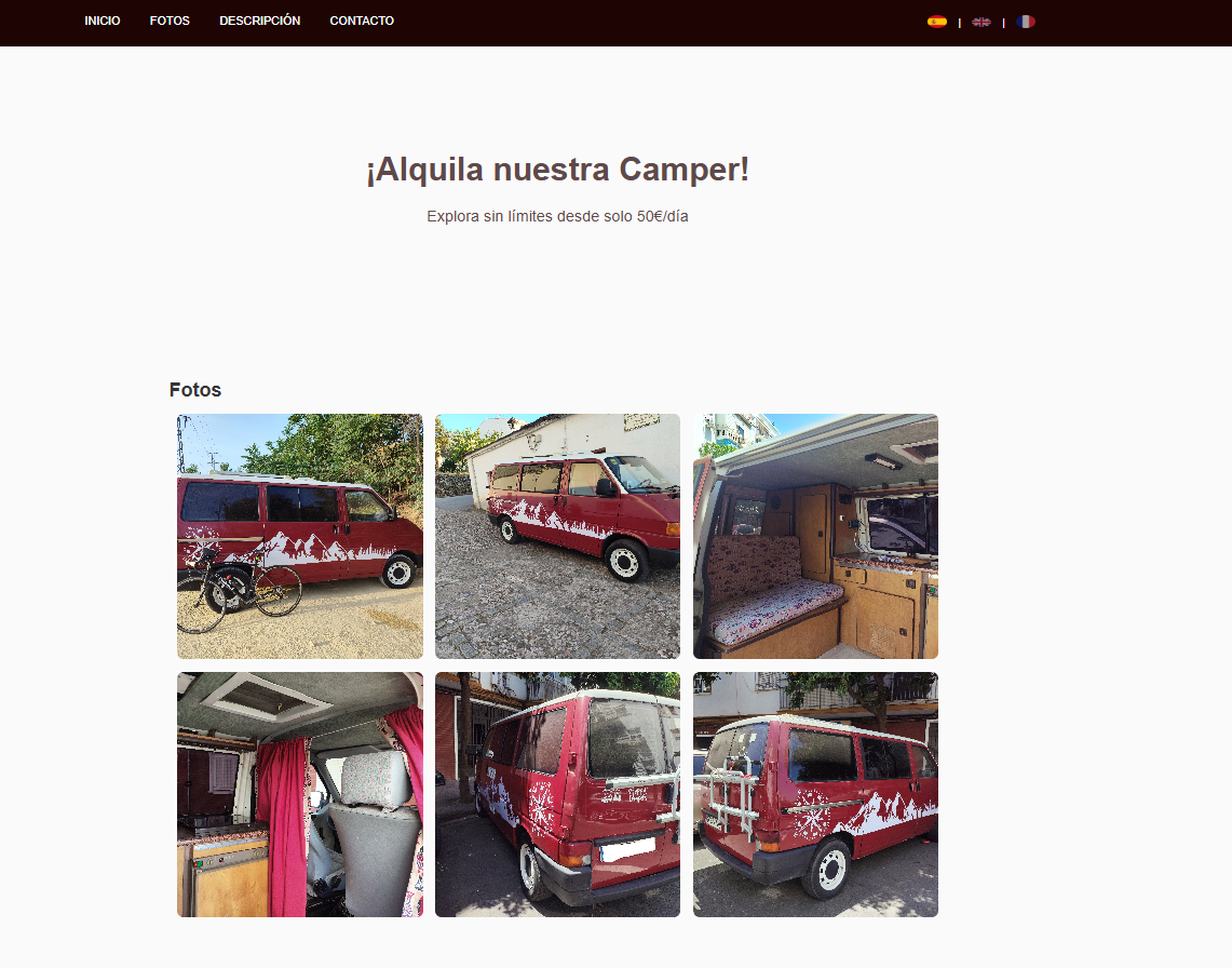 Web Alquiler Furgoneta